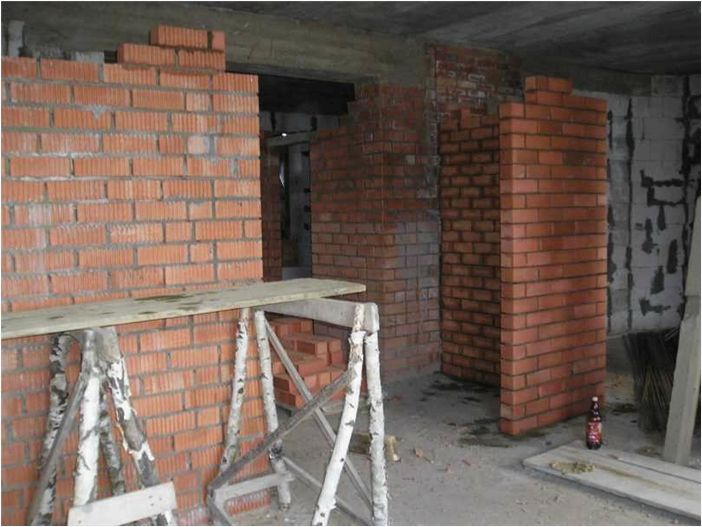 Перегородки из кирпича своими руками пошагово: инструкция и описанием всех этапов